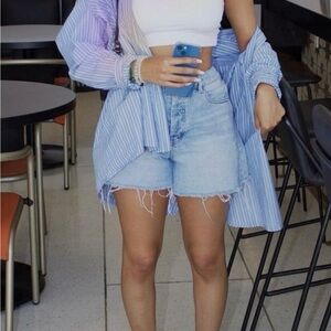 Levis 505 Denim Shorts - Mid-Thigh Length